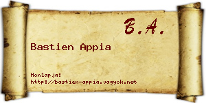 Bastien Appia névjegykártya
